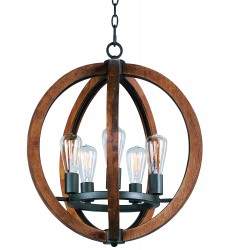Bodega Bay 5-Light Chandelier-(20917APAR)-Maxim  Bodega Bay 5-Light Chandelier-(20917APAR)-Maxim