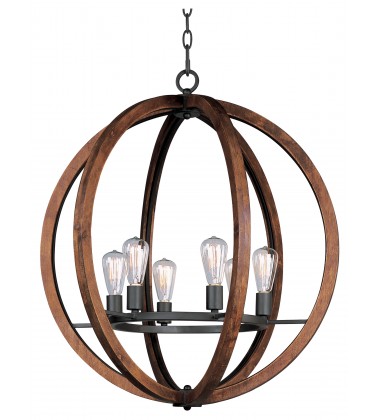 Bodega Bay 6-Light Chandelier-(20918APAR)-Maxim  Bodega Bay 6-Light Chandelier-(20918APAR)-Maxim