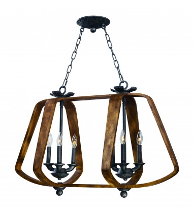  Road House 6-Light Chandelier-(20927BWIO)-Maxim
