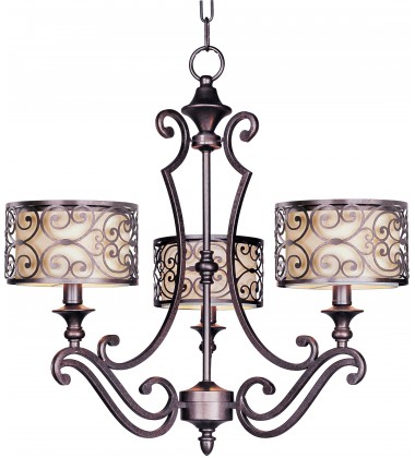 Mondrian 3-Light Chandelier-(21153WHUB)-Maxim  Mondrian 3-Light Chandelier-(21153WHUB)-Maxim