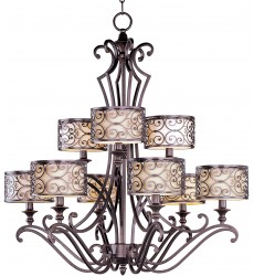  Mondrian 9-Light Chandelier-(21156WHUB)-Maxim