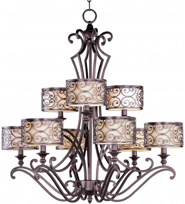 Mondrian 9-Light Chandelier-(21156WHUB)-Maxim  Mondrian 9-Light Chandelier-(21156WHUB)-Maxim