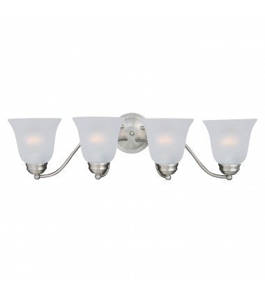 Basix 4-Light Bath Vanity-(2123FTSN)-Maxim  Basix 4-Light Bath Vanity-(2123FTSN)-Maxim