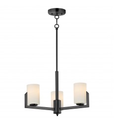  Dart 3-Light Chandelier-(21285SWBK)-Maxim