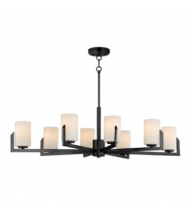  Dart 8-Light Chandelier-(21288SWBK)-Maxim
