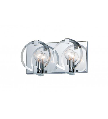  Looking Glass 2-Light Wall Sconce-(21292CLPC)-Maxim