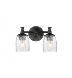 Swirl 2-Light Wall Sconce-(21352CRBK)-Maxim Swirl 2-Light Wall Sconce-(21352CRBK)-Maxim