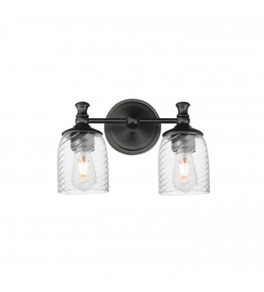 Swirl 2-Light Wall Sconce-(21352CRBK)-Maxim Swirl 2-Light Wall Sconce-(21352CRBK)-Maxim