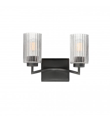Rigata 2-Light Wall Sconce-(21372CRBK)-Maxim Rigata 2-Light Wall Sconce-(21372CRBK)-Maxim