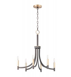 Lyndon 6-Light Chandelier-(21526BZAB)-Maxim Lyndon 6-Light Chandelier-(21526BZAB)-Maxim
