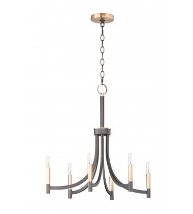 Lyndon 6-Light Chandelier-(21526BZAB)-Maxim Lyndon 6-Light Chandelier-(21526BZAB)-Maxim
