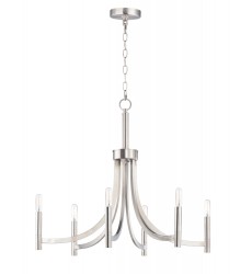 Lyndon 6-Light Chandelier-(21526SN)-Maxim Lyndon 6-Light Chandelier-(21526SN)-Maxim