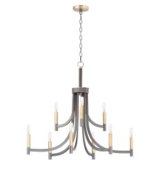 Lyndon 9-Light Chandelier-(21529BZAB)-Maxim Lyndon 9-Light Chandelier-(21529BZAB)-Maxim