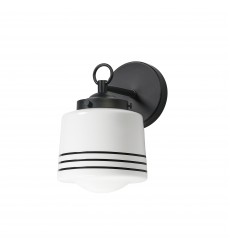  Eureka 1-Light Wall Scone-(21531WTBK)-Maxim
