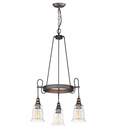  Revival 3-Light Chandelier-(21573HMOI)-Maxim