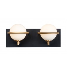  Revolve 2-Light LED Bath Vanity-(21602SWBKGLD)-Maxim