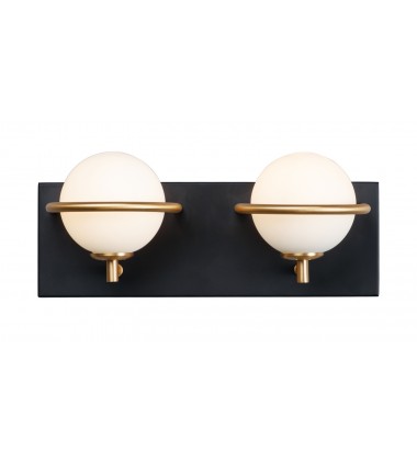  Revolve 2-Light LED Bath Vanity-(21602SWBKGLD)-Maxim