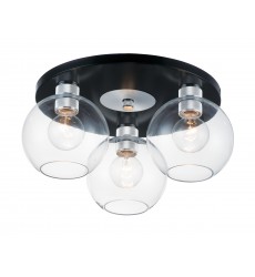  Vessel 3-Light Flush Mount-(21610CLBKAL)-Maxim