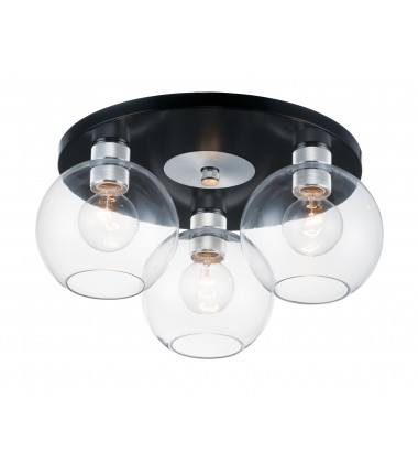 Vessel 3-Light Flush Mount-(21610CLBKAL)-Maxim