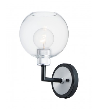  Vessel 1-Light Wall Sconce-(21611CLBKAL)-Maxim