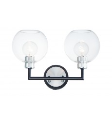  Vessel 2-Light Bath Vanity-(21612CLBKAL)-Maxim