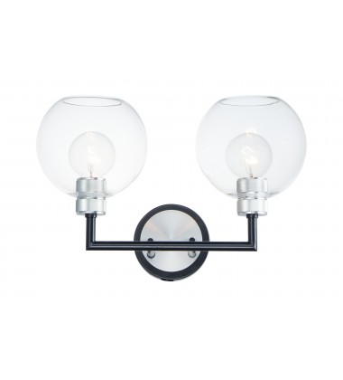  Vessel 2-Light Bath Vanity-(21612CLBKAL)-Maxim