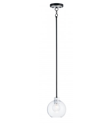  Vessel 1-Light Mini Pendant-(21619CLBKAL)-Maxim