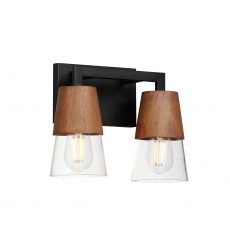 Carpenter 2-Light Bath Vanity-(21622CLWNBK)-Maxim Carpenter 2-Light Bath Vanity-(21622CLWNBK)-Maxim