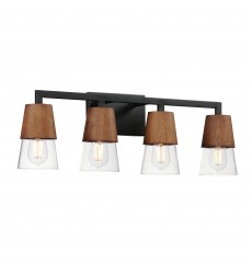 Carpenter 4-Light Bath Vanity-(21624CLWNBK)-Maxim Carpenter 4-Light Bath Vanity-(21624CLWNBK)-Maxim