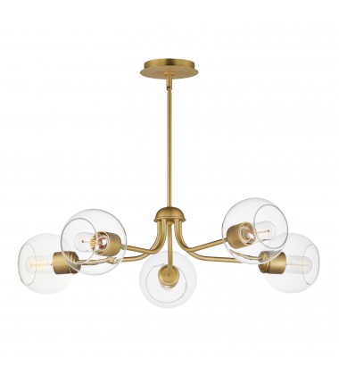  Knox 5-Light Globe Chandelier-(21635CLNAB)-Maxim