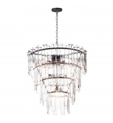  Warren 12-Light Pendant-(21837AGDBZ)-Maxim