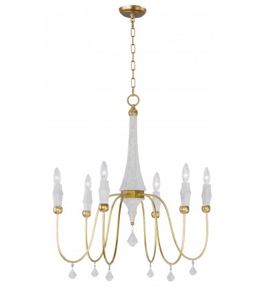  Claymore 6-Light Chandelier-(22436CSTGL)-Maxim