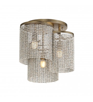 Fontaine 3-Light Flush Mount-(22463WWDGS)-Maxim Fontaine 3-Light Flush Mount-(22463WWDGS)-Maxim