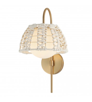 Macrame 1-Light Wall Sconce-(22481SWGLD)-Maxim  Macrame 1-Light Wall Sconce-(22481SWGLD)-Maxim