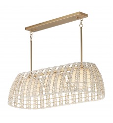  Macrame 3-Light Linear Pendant-(22483SWGLD)-Maxim
