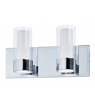  Silo 2-Light Bath Vanity-(23072CLFTPC)-Maxim