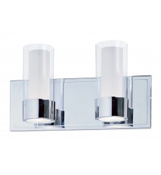 Silo 2-Light Bath Vanity With LED Bulbs-(23072CLFTPC/BUL)-Maxim  Silo 2-Light Bath Vanity With LED Bulbs-(23072CLFTPC/BUL)-Maxim