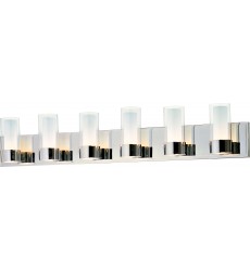 Silo 6-Light Bath Vanity With LED Bulbs-(23076CLFTPC/BUL)-Maxim  Silo 6-Light Bath Vanity With LED Bulbs-(23076CLFTPC/BUL)-Maxim