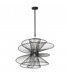  Zeta Large LED Pendant-(24176BK)-Maxim