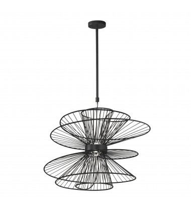  Zeta Large LED Pendant-(24176BK)-Maxim