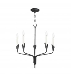  Calyx 5-Light Chandelier-(24345BK)-Maxim