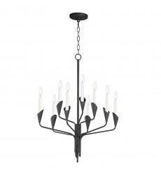  Calyx 9-Light Chandelier-(24349BK)-Maxim