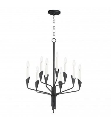  Calyx 9-Light Chandelier-(24349BK)-Maxim