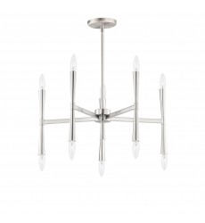 Rome 10-Light Chandelier-(24625SN)-Maxim Rome 10-Light Chandelier-(24625SN)-Maxim