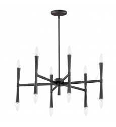 Rome 12-Light Chandelier-(24626BK)-Maxim Rome 12-Light Chandelier-(24626BK)-Maxim