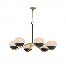 Lucerne 6-Light Chandelier-(24646MRBKNAB)-Maxim Lucerne 6-Light Chandelier-(24646MRBKNAB)-Maxim
