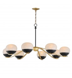 Lucerne 8-Light Chandelier-(24648MRBKNAB)-Maxim Lucerne 8-Light Chandelier-(24648MRBKNAB)-Maxim