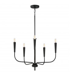  Vela 5-Light Chandelier-(24815BK)-Maxim