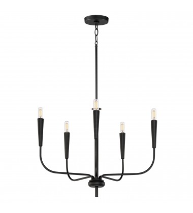  Vela 5-Light Chandelier-(24815BK)-Maxim