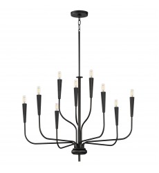 Vela 9-Light Chandelier-(24819BK)-Maxim